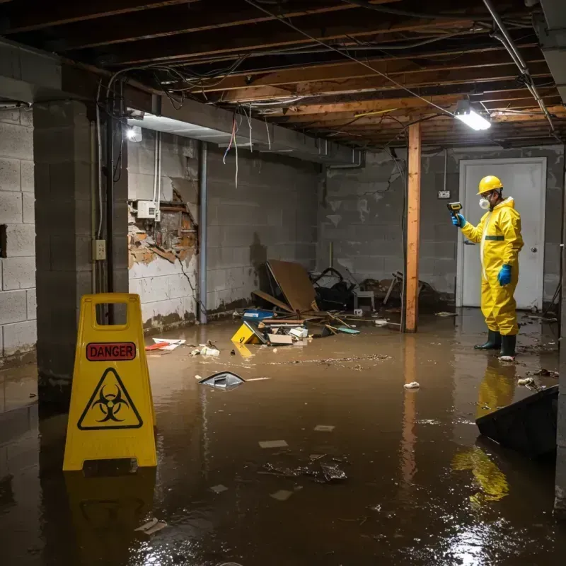 Flooded Basement Electrical Hazard in Sylvania, AL Property